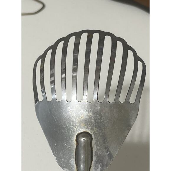 Vintage Foley Kitchamajig Slotted Spoon Lifts Whips Mixes Mashes Crushes Strains - Picture 3 of 5